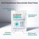 Aplb Glutathione Niacinamide Sheet Mask 20 ml - Sando Skin