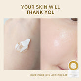 Thank You Farmer Rice Pure Gel and Cream 80ml - Sando Skin