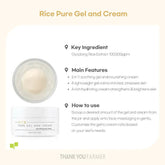 Thank You Farmer Rice Pure Gel and Cream 80ml - Sando Skin