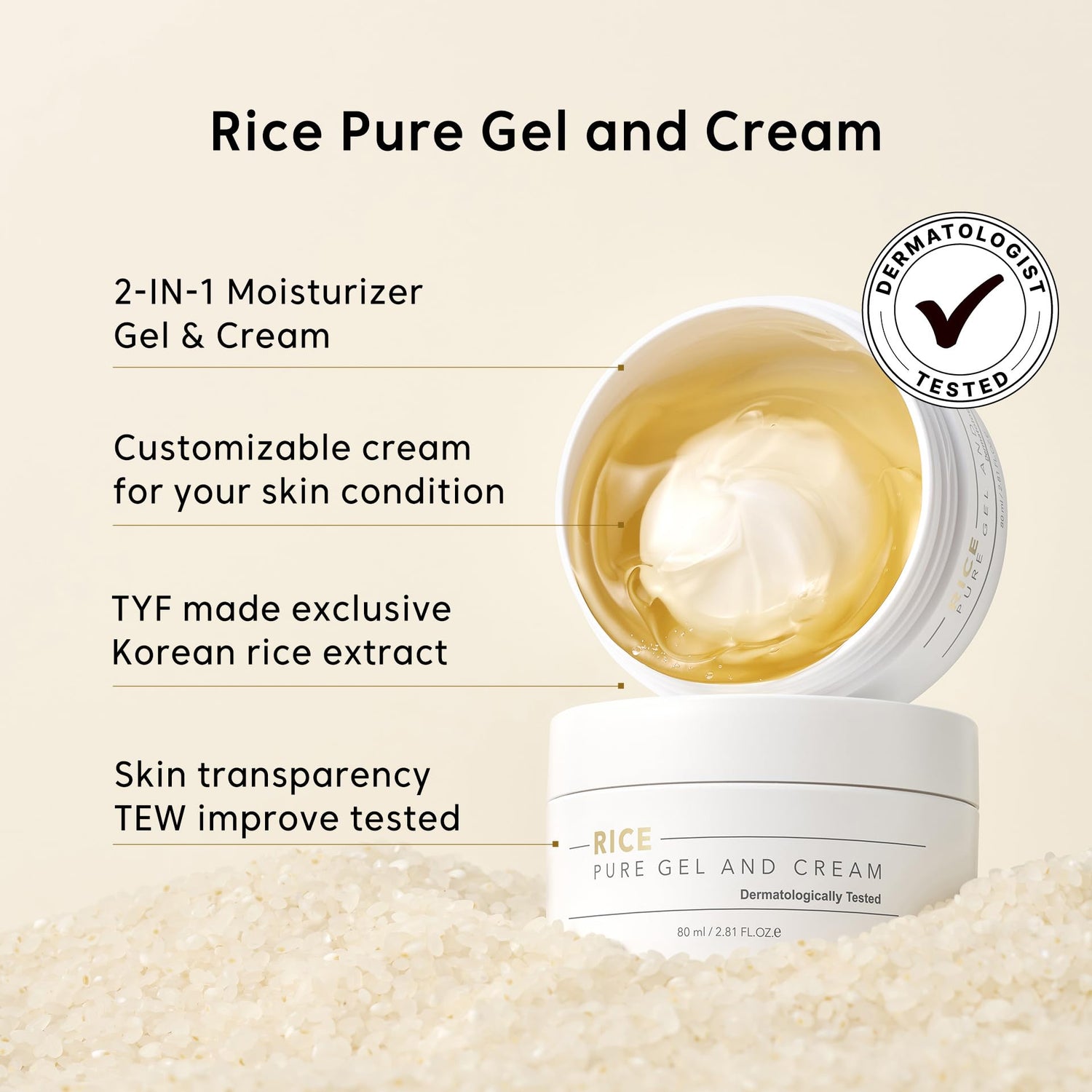Thank You Farmer Rice Pure Gel and Cream 80ml - Sando Skin
