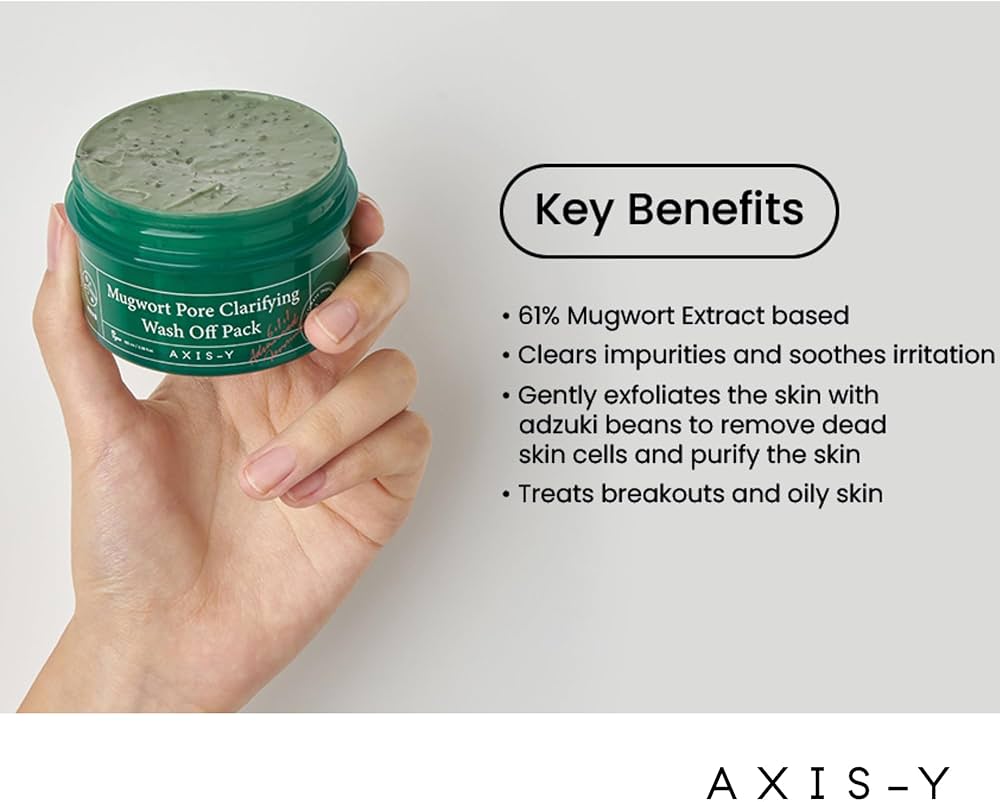 Axis-Y Mugwort Pore Clarifying Wash Off Pack 100 ml - Sando Skin