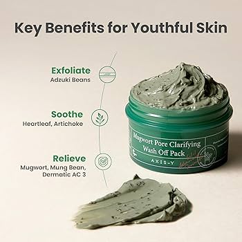 Axis-Y Mugwort Pore Clarifying Wash Off Pack 100 ml - Sando Skin