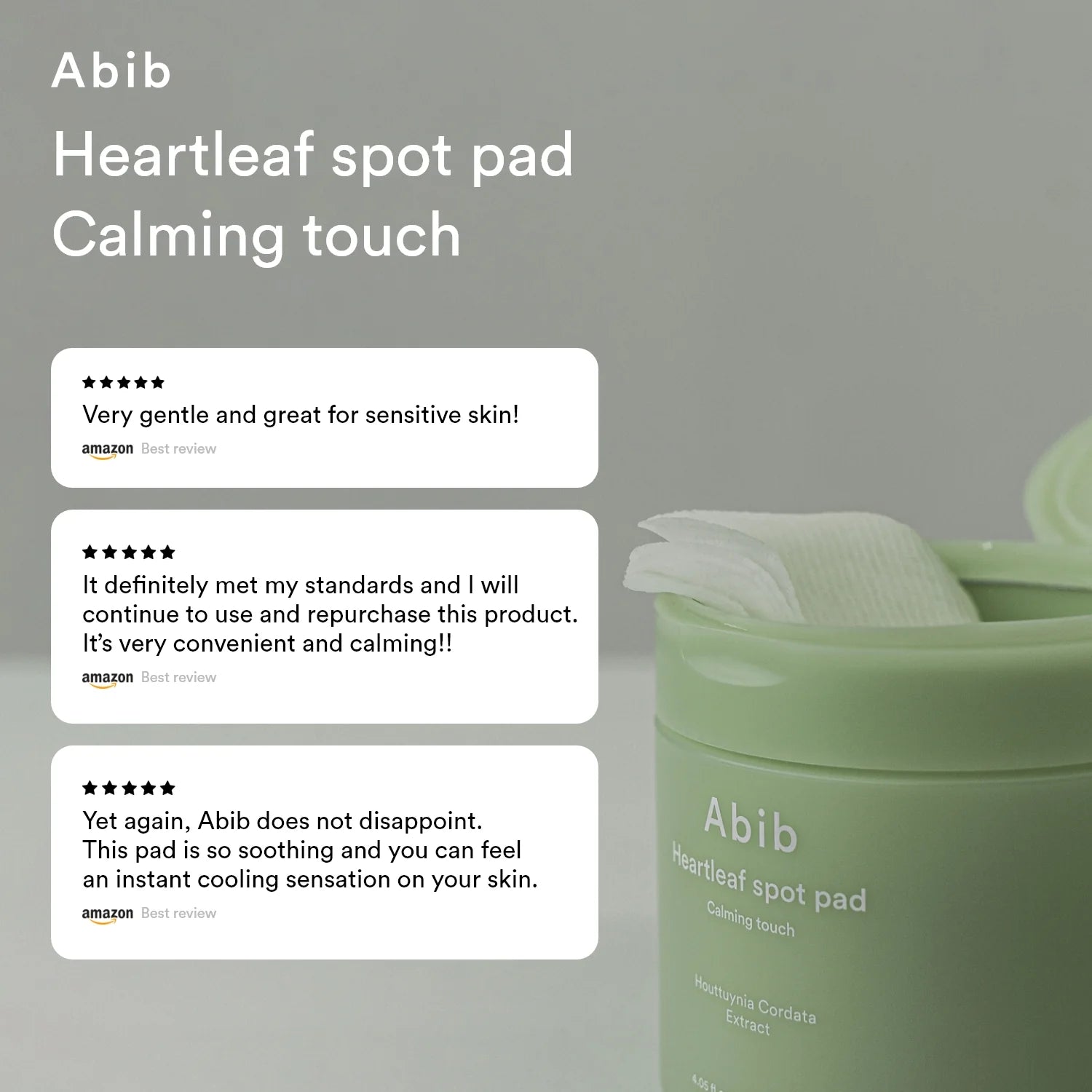 Abib Heartleaf spot pad Calming touch 150ml - Sando Skin
