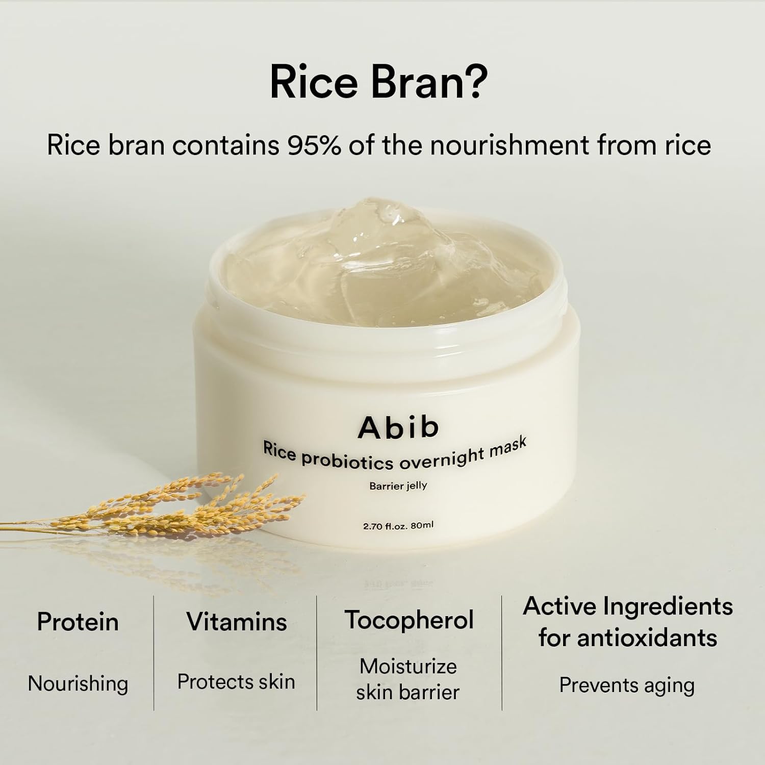 Abib - Rice Probiotics Overnight Mask 80ml - Sando Skin