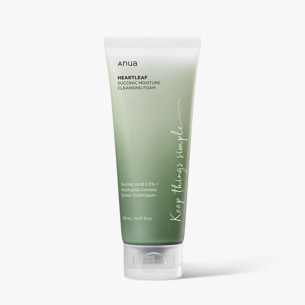 Anua - Heartleaf Succinic Moisture Cleansing Foam - Sando Skin