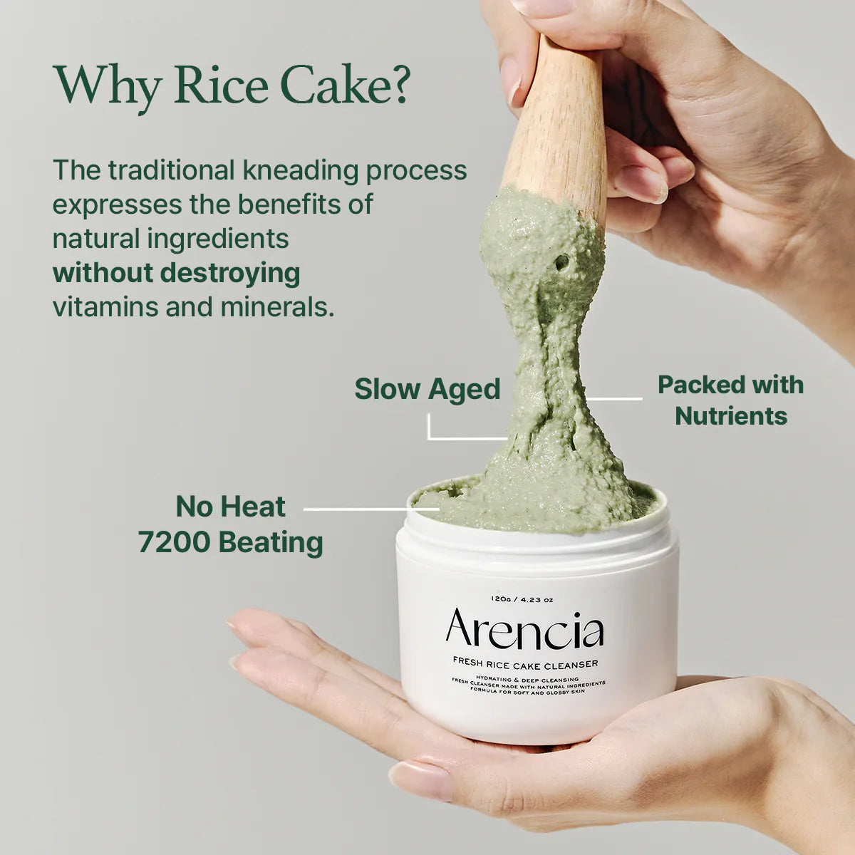Arencia - Fresh Green Rice Mochi Cleanser - Sando Skin