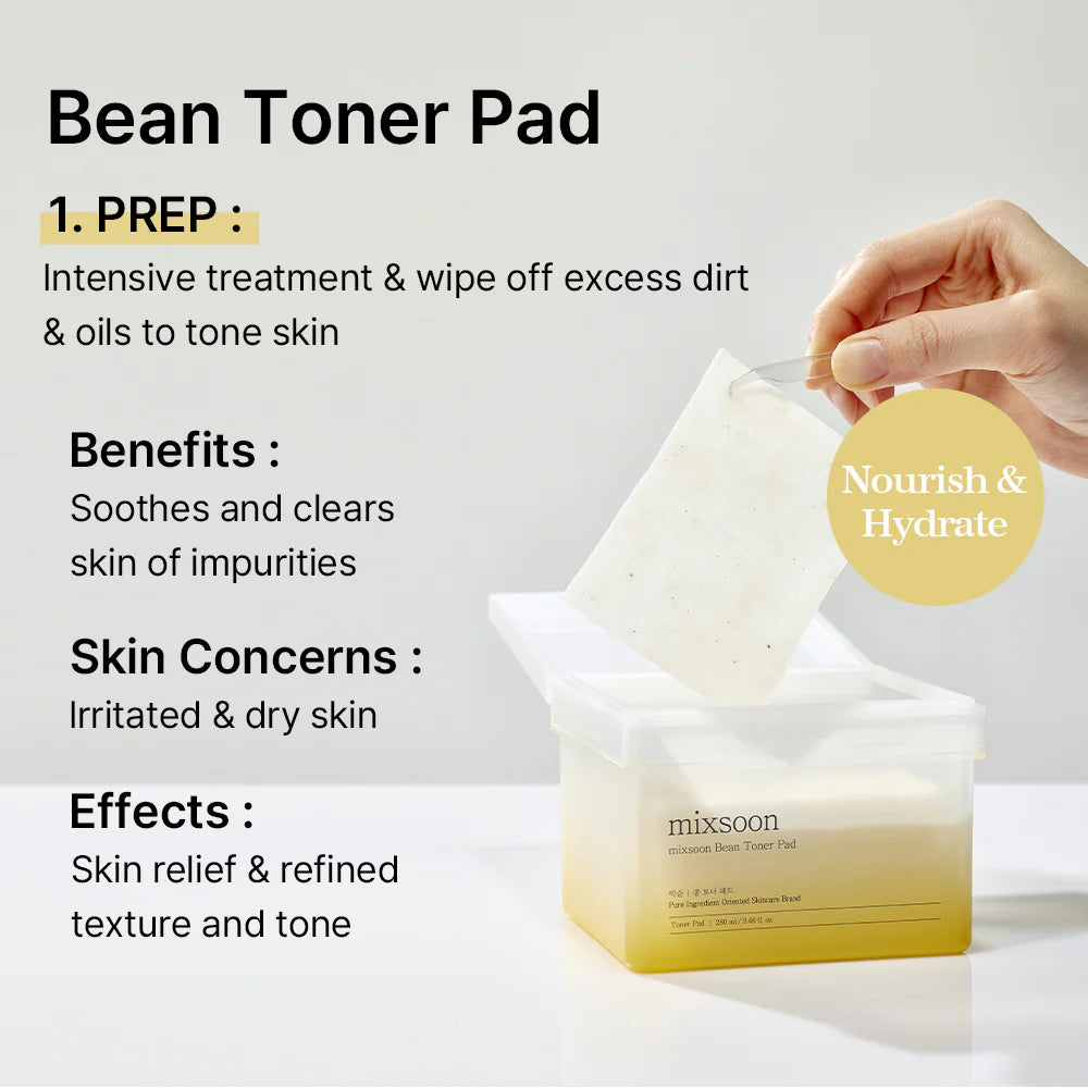 Mixsoon - Bean Toner Pad (70 Pads) 280 ml - Sando Skin