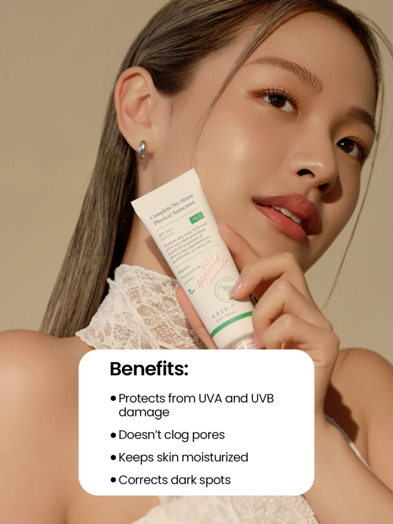 Axis-Y Complete No-Stress Physical Sunscreen 50 ml - Sando Skin