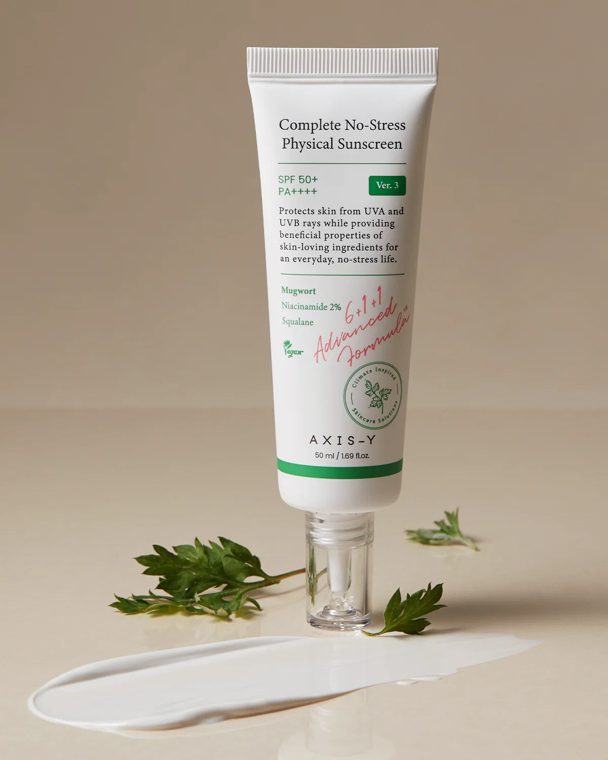 Axis-Y Complete No-Stress Physical Sunscreen 50 ml - Sando Skin