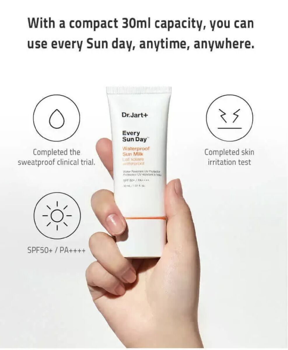 Dr. Jart+ Every Sun Day Waterproof Sun Milk Spf50+/Pa++++ 30 ml - Sando Skin