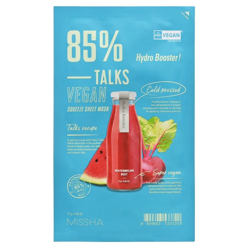 MISSHA - Talks Vegan Squeeze Sheet Mask 27ml - Sando Skin