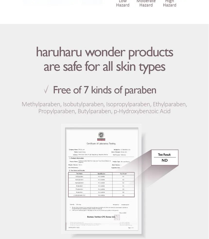Haruharu Wonder - Black Rice Hyaluronic Toner (Free Of Fragrance & Alcohol) 150 ml - Sando Skin