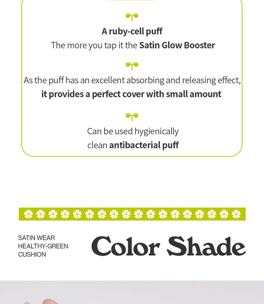 UNLEASHIA - Satin Wear Healthy-Green Cushion - Sando Skin