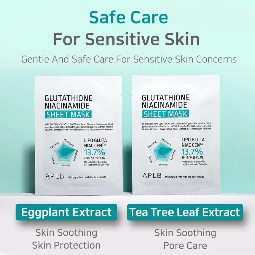 Aplb Glutathione Niacinamide Sheet Mask 20 ml - Sando Skin