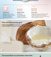 HaruHaru Wonder Black Rice Triple AHA Gentle Cleansing Gel (unscented) 100ml - Sando Skin