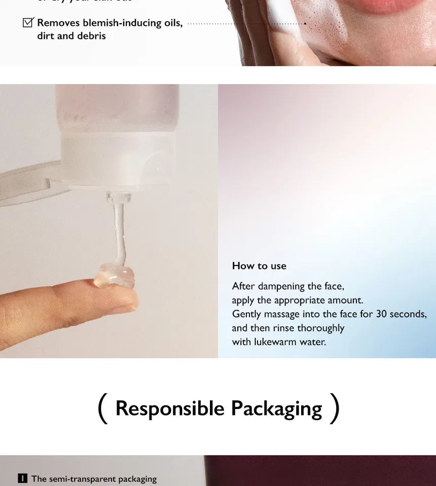 HaruHaru Wonder Black Rice Triple AHA Gentle Cleansing Gel (unscented) 100ml - Sando Skin