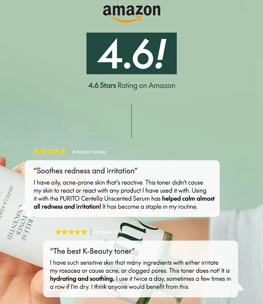 Purito Seoul Wonder Releaf Centella Toner Unscented 200 ml - Sando Skin