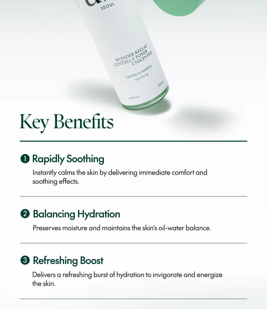 Purito Seoul Wonder Releaf Centella Toner Unscented 200 ml - Sando Skin