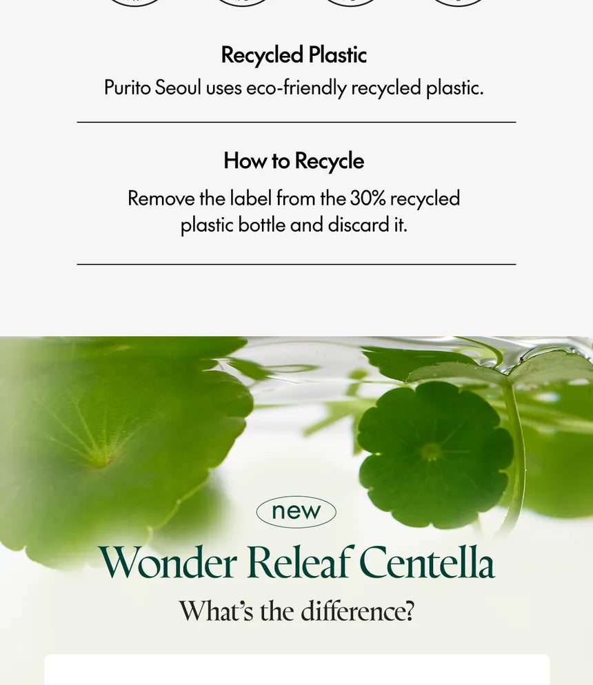 Purito Seoul Wonder Releaf Centella Toner Unscented 200 ml - Sando Skin