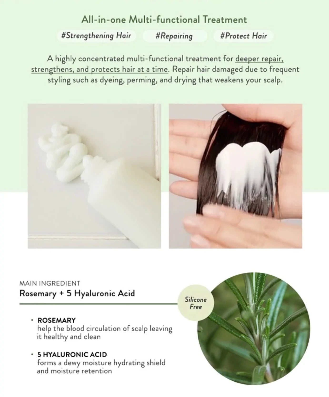 AROMATICA Rosemary 3-in-1 Treatment 160ml - Sando Skin