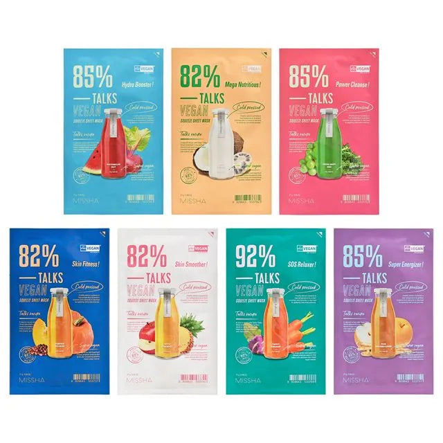 MISSHA - Talks Vegan Squeeze Sheet Mask 27ml - Sando Skin