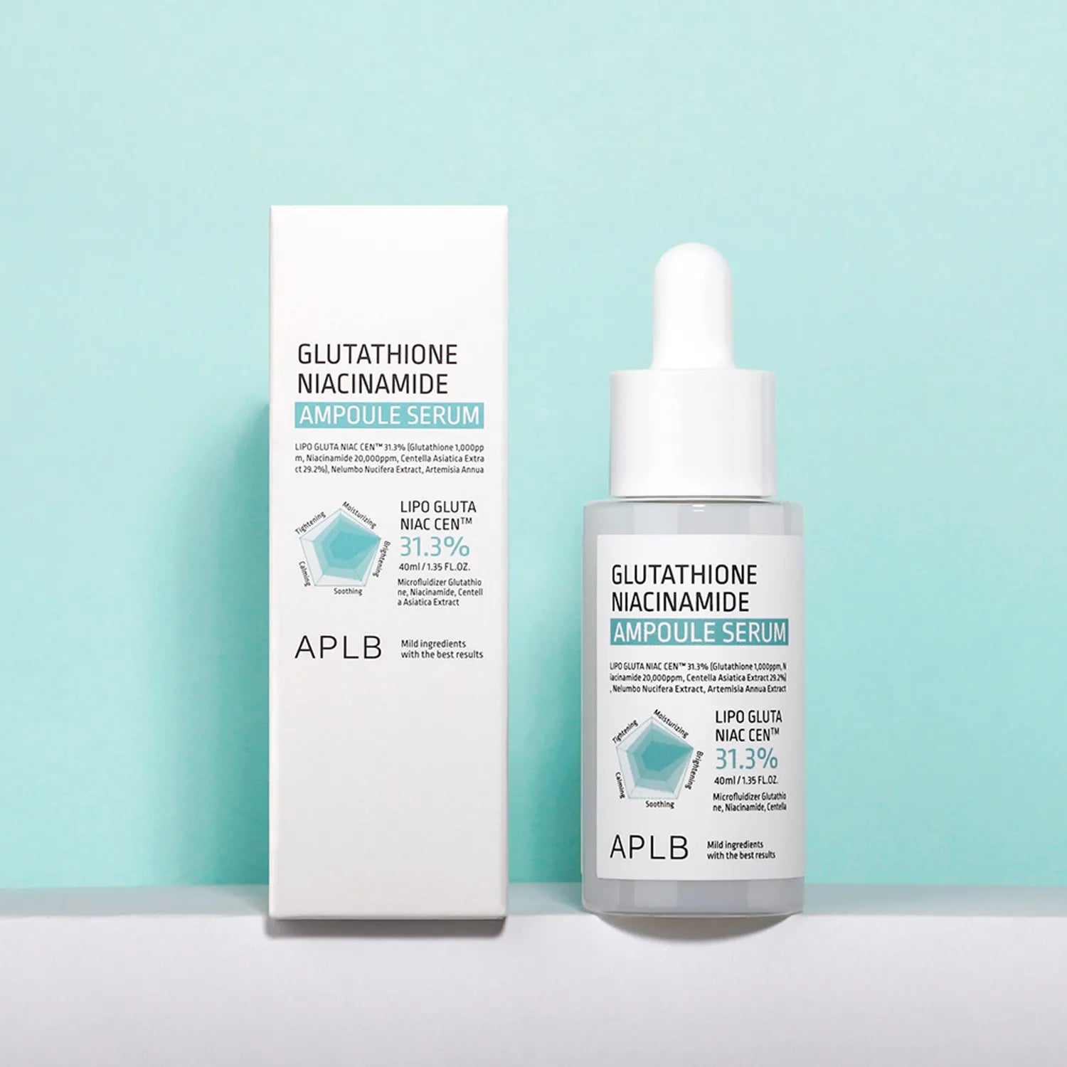 APLB Glutathione Niacinamide Ampoule Serum 40ml - Sando Skin