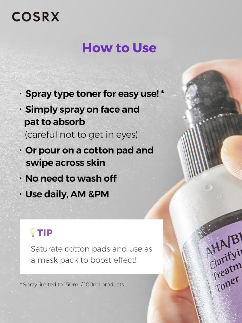 COSRX AHA/BHA Clarifying Treatment Toner 150ml - Sando Skin