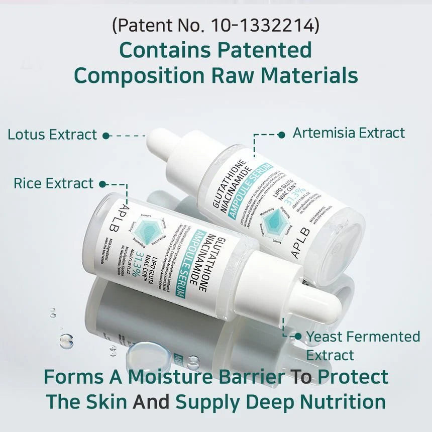 APLB Glutathione Niacinamide Ampoule Serum 40ml - Sando Skin