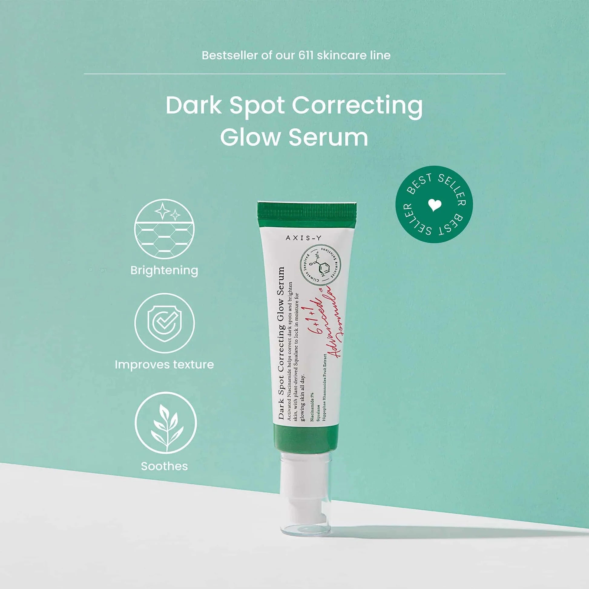 Axis-Y Dark Spot Correcting Glow Serum Corrects & Brightens 50 ml - Sando Skin