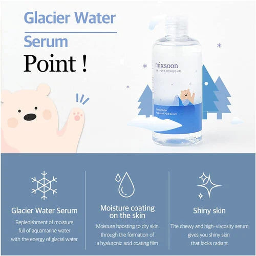 Mixsoon – Glacier Water Hyaluronic Acid Serum (300ml) - Sando Skin