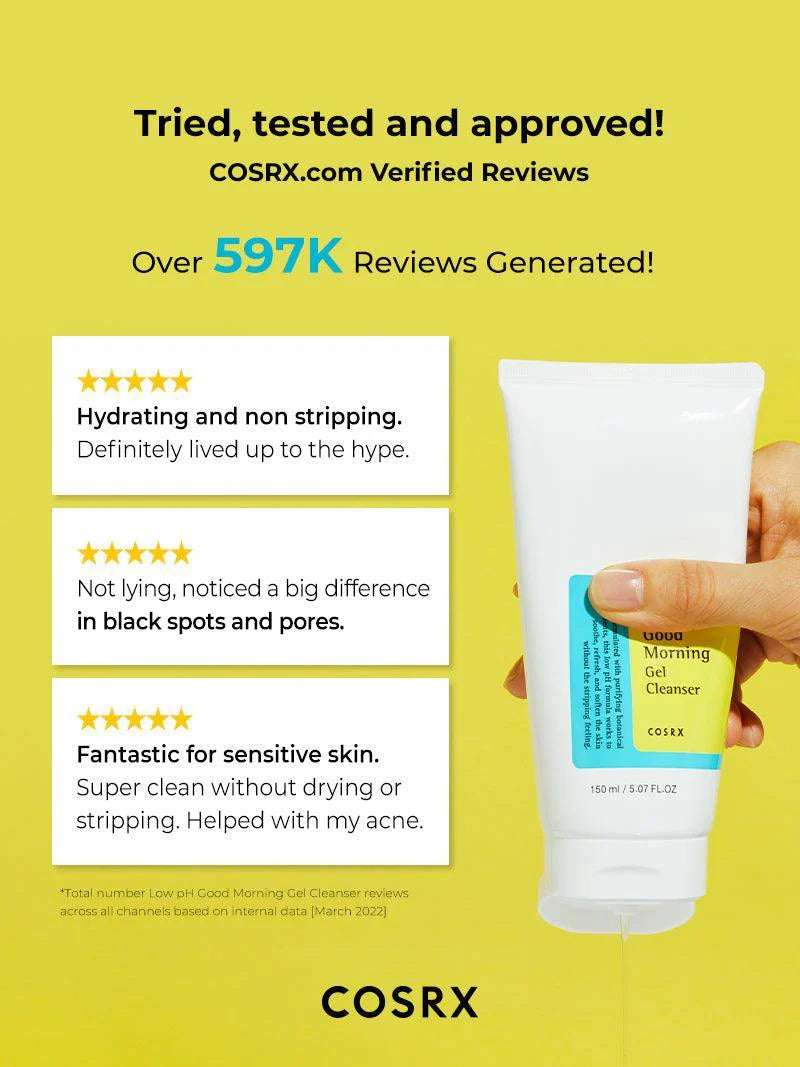 COSRX Low pH Good Morning Gel Cleanser 150ml - Sando Skin