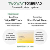Mixsoon - Bean Toner Pad (70 Pads) 280 ml - Sando Skin