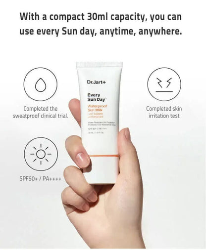 Dr. Jart+ Every Sun Day Waterproof Sun Milk Spf50+/Pa++++ 30 ml - Sando Skin