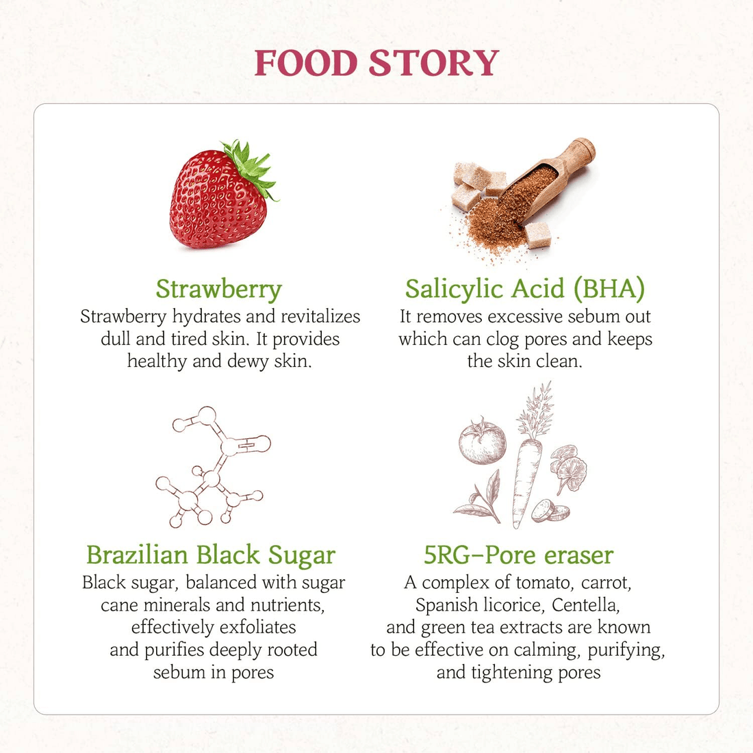 Skinfood - Black Sugar Strawberry Mask Wash Off - Sando Skin