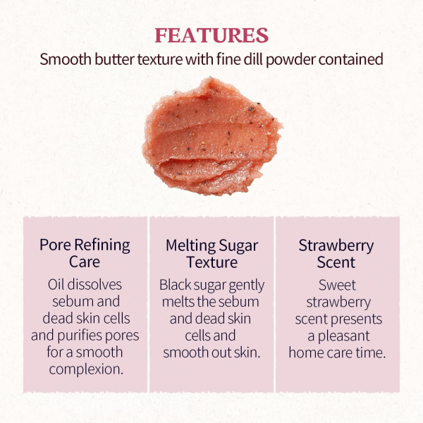 Skinfood - Black Sugar Strawberry Mask Wash Off - Sando Skin